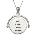 Personalized Engravable Swivel Disc Pendant Necklace