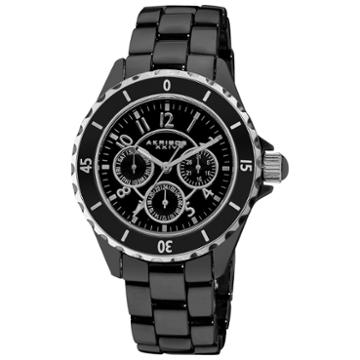 Akribos Xxiv Unisex Black Strap Watch-a-544bk