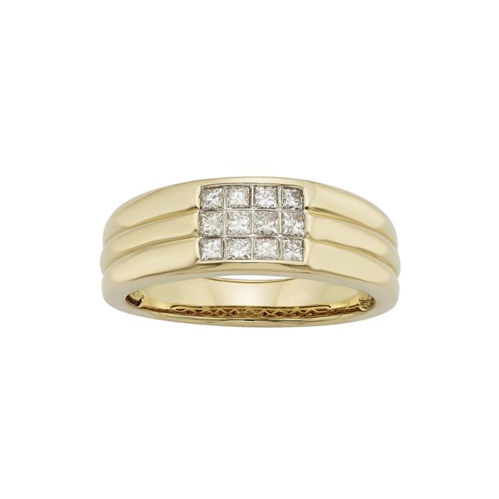 Mens 1/2 Ct. T.w. Certified Diamonds 14k Yellow Gold Ring