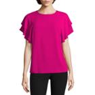 Worthingtonflutter Sleeve Georgette Blouse