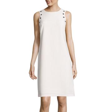 Wt Grommet Shift Dress