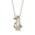 1/10 Ct. T.w. Diamond 10k Yellow Gold Penguin Pendant Necklace