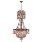 Winchester Collection 4 Light Antique Bronze Finish And Golden Teak Crystal Chandelier