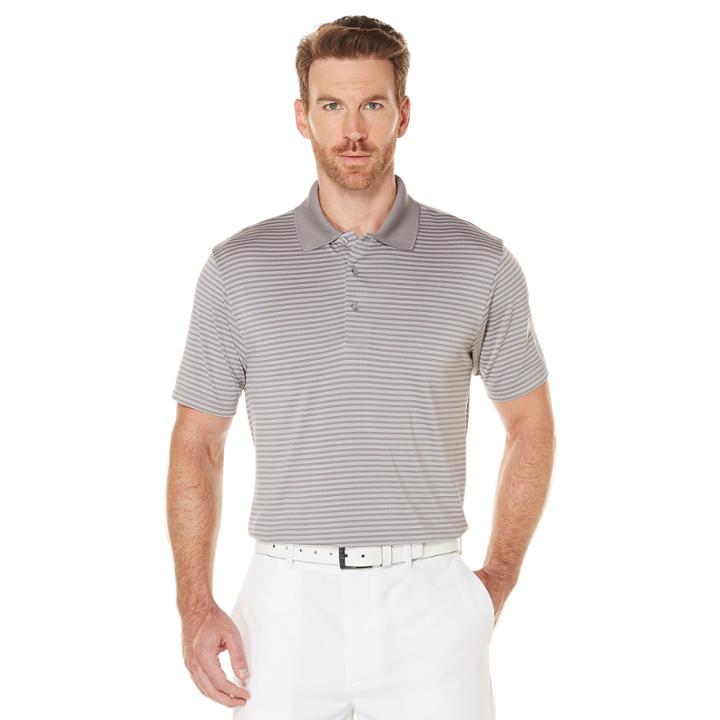 Pga Tour N/a Short Sleeve Stripe Mesh Polo Shirt