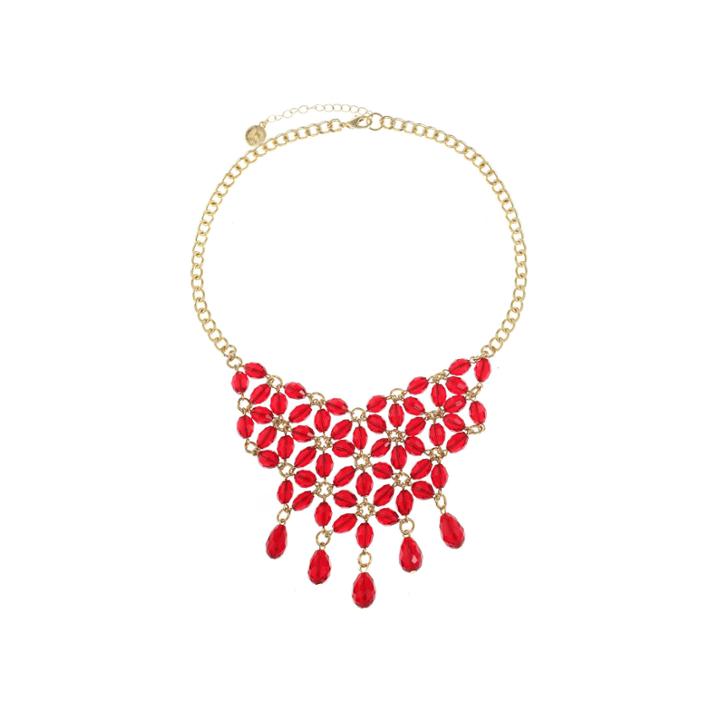 Liz Claiborne Red Statement Necklace
