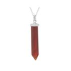 Silver Reflections&trade; Red Carnelian Silver-plated Pendant Necklace