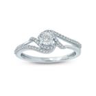 Womens 1/5 Ct. T.w. Genuine Multi-shape White Diamond Sterling Silver Promise Ring