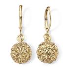 Monet Gold-tone & Yellow Crystal Fireball Drop Earrings