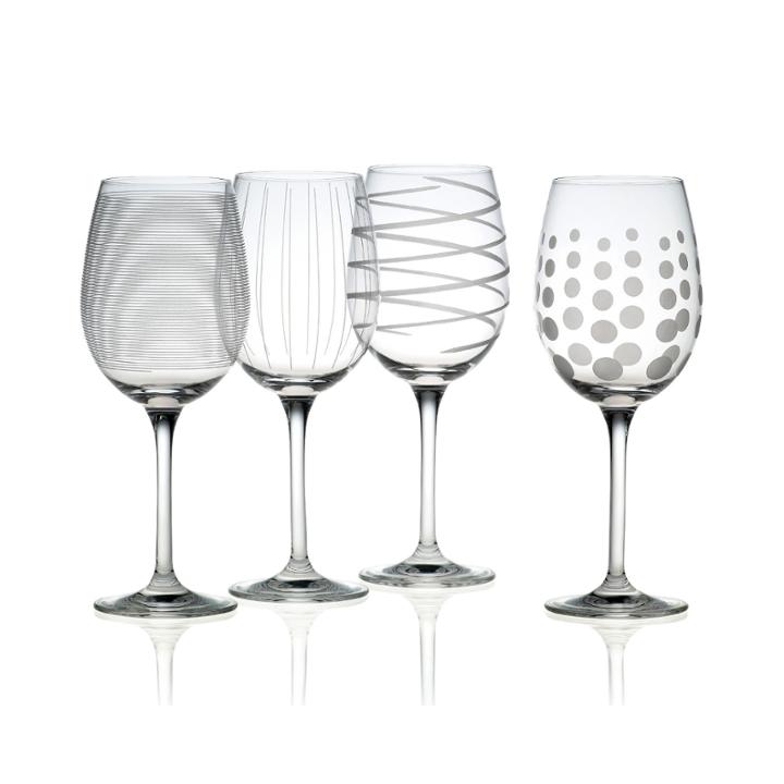 Mikasa Cheers Set Of 4 White Wine Glasses