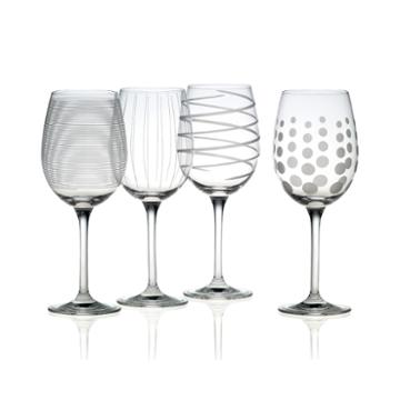 Mikasa Cheers Set Of 4 White Wine Glasses
