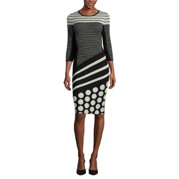J. Taylor 3/4-sleeve Sweater Dress