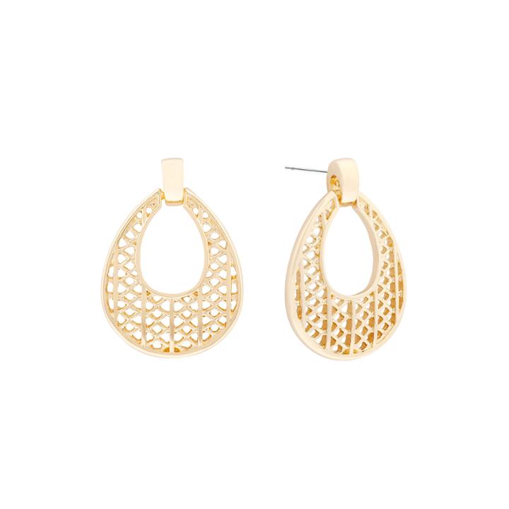 Monet Gold-tone Knocker Hypoallergenic Drop Earrings