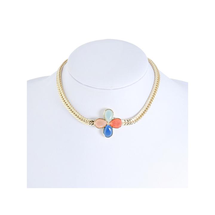 Liz Claiborne Womens Multi Color Choker Necklace