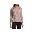 Liz Claiborne 3/4 Sleeve V Neck Blouse-womens