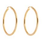 14k Gold Over Silver 36mm Round Hoop Earrings