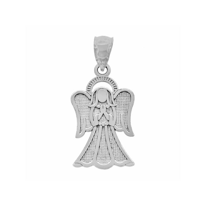 Sterling Silver Praying Angel Charm Pendant