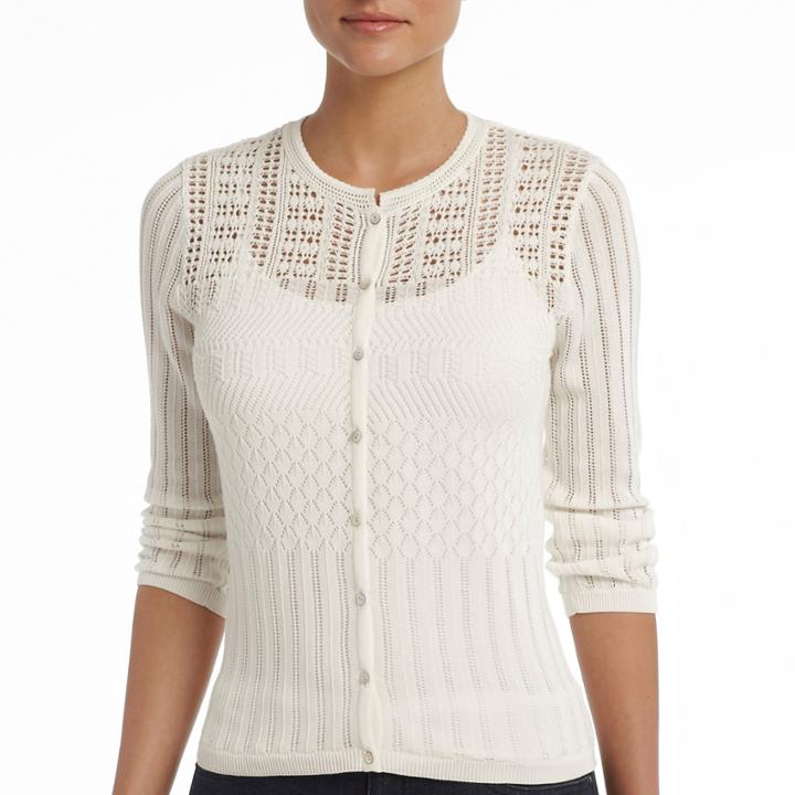 Mng By Mango Cardigan, Sheer Button Front