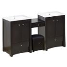 68.75-in. W Floor Mount Distressed Antique Walnutvanity Set For 3h8-in. Drilling