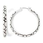 Liz Claiborne Antiqued Silver-tone Hoop Earrings