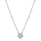 Womens 1 Ct. T.w. Genuine White Diamond Pendant Necklace