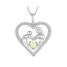 Love In Motion&trade; Lab-created Opal & White Sapphire Sterling Silver Pendant