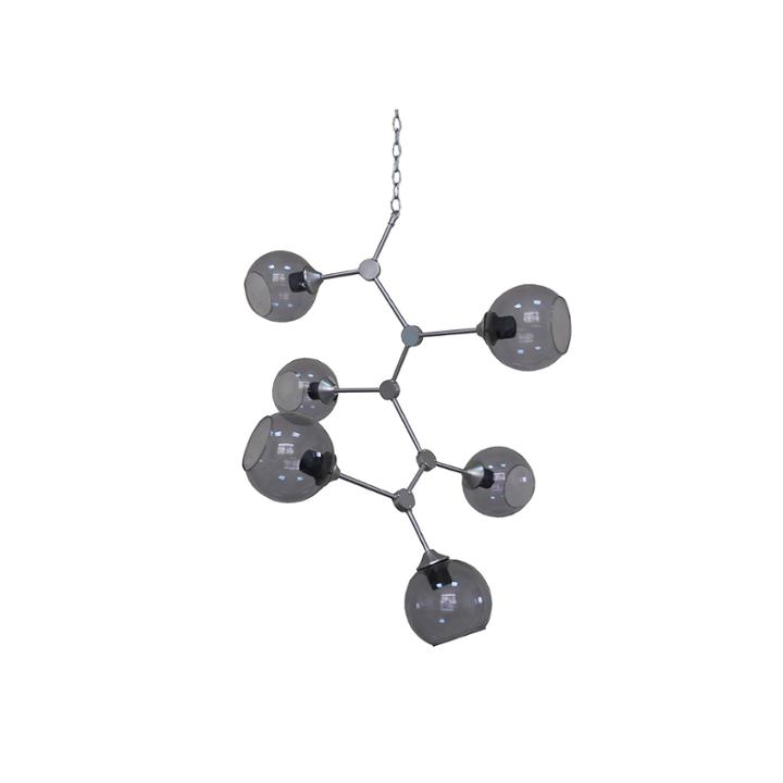 Jane 6-light Silver Chandelier