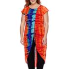 Worthington Short-sleeve Long & Lean Crossover Blouse - Plus
