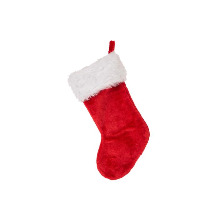 Glitzhome Plush Santa Christmas Stocking