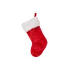 Glitzhome Plush Santa Christmas Stocking