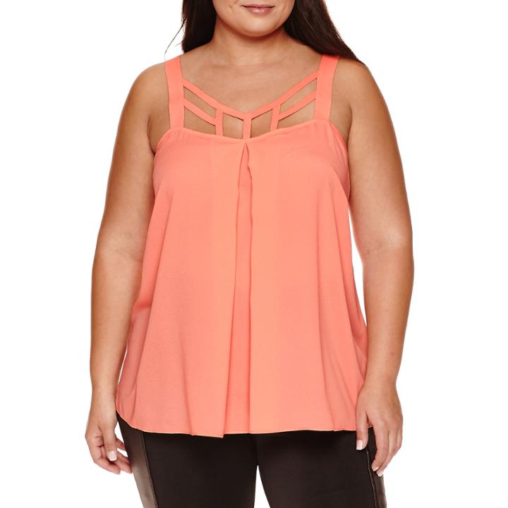Bisou Bisou Woven Tank Top-plus