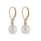 Cultured Akoya Pearls 14k Gold Drop Earrings