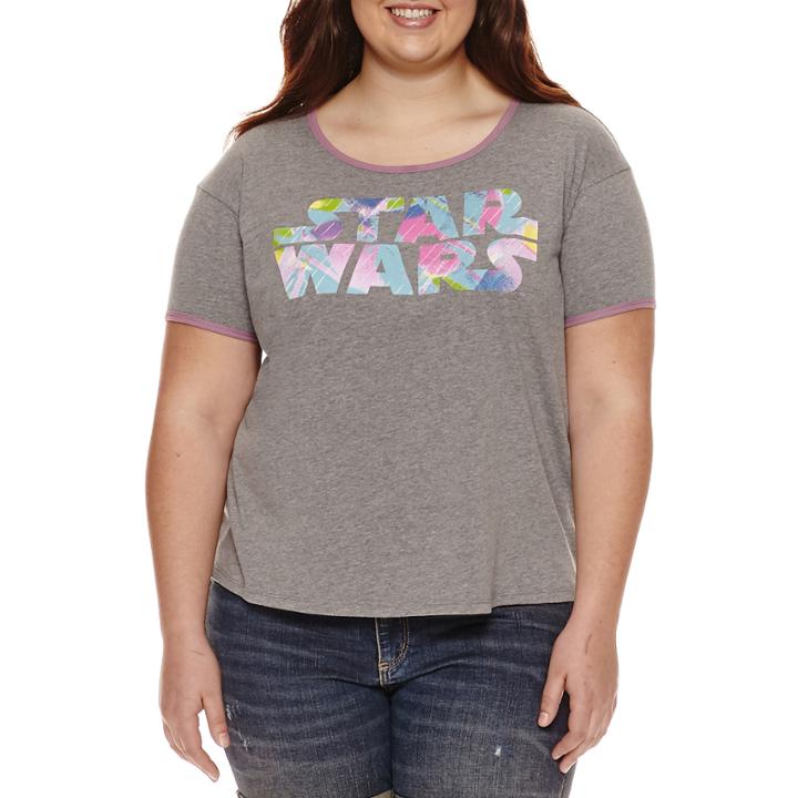 Short Sleeve Scoop Neck Star Wars Graphic T-shirt