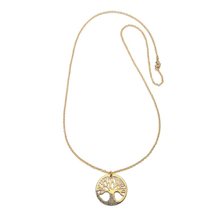 Mixit&trade; Crystal-accent Gold-tone Tree Pendant Necklace