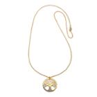 Mixit&trade; Crystal-accent Gold-tone Tree Pendant Necklace