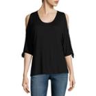 Wallpapher Open Tie3/4 Sleeve Top
