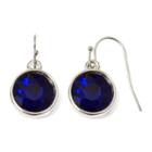 Liz Claiborne Blue Stone Silver-tone Drop Earrings