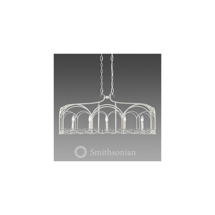 Smithsoniangateway 5-light Linear Pendant In French White