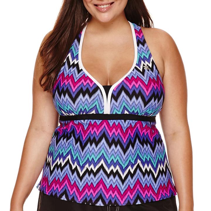 Zeroxposur Rhythm Tankini Swimsuit Top - Plus