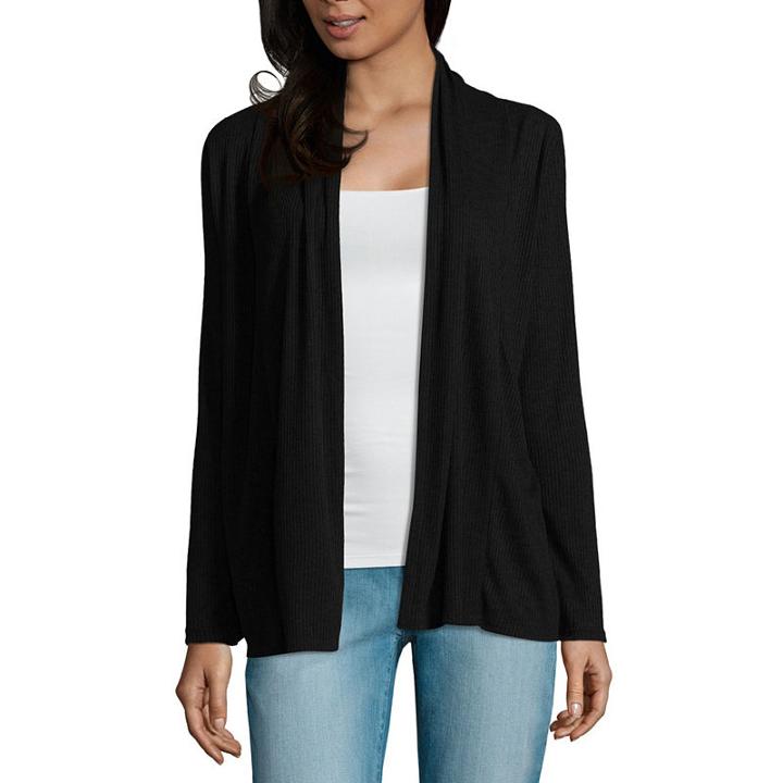 A.n.a Long Sleeve Cardigan-petite