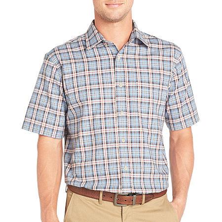 Arrow Short-sleeve Corded Plaid Shirt