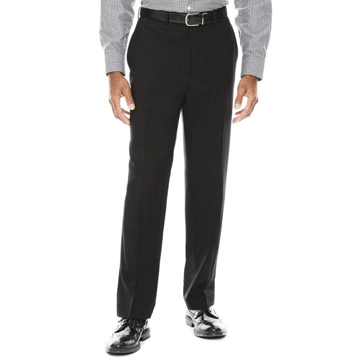 Claiborne Grid Flat-front Pants