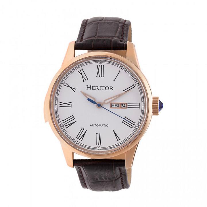 Heritor Unisex Brown Strap Watch-herhr6704