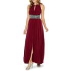 R & M Richards Sleeveless Embellished Empire Waist Dress