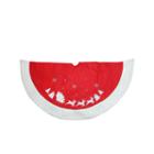 48 Red And White Santa Claus And Reindeer Embroidered Christmas Tree Skirt