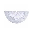 Kurt Adler 48 Silver Satin With Printed Border Tree Skirt