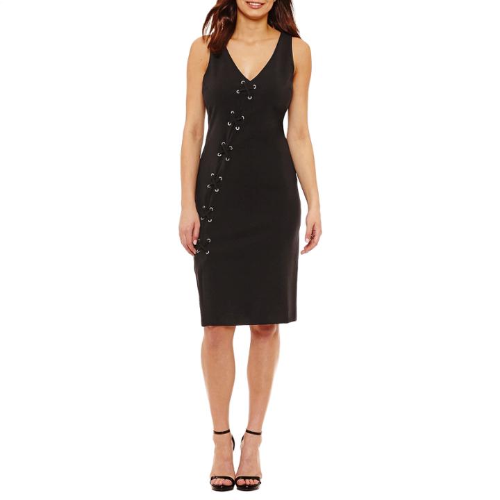 Bold Elements Sexy Stretch Lace Up Dress