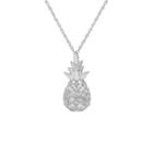 Womens 1/8 Ct. T.w. Genuine White Diamond Sterling Silver Pendant Necklace