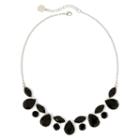 Liz Claiborne Black Faceted Stone Necklace