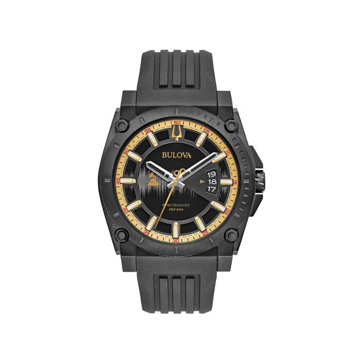 Bulova Mens Black Strap Watch-98b294