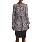 R & K Originals Long-sleeve Animal Print Jacket And Skirt Suit